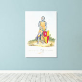 デ・ヴェレ、オックスフォード伯爵、1280、'Ancient Armouから キャンバスプリント (インサイチュ (ウッドフロア))