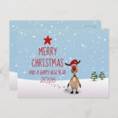 トおもしろいナカイのクリスマス ポストカード (正面/裏面)