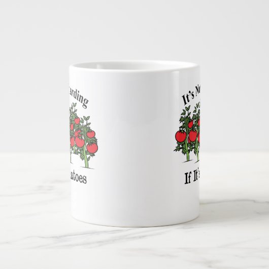 トおもしろいマトの貯もし蔵じゃない ジャンボコーヒーマグカップ (正面)