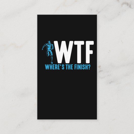 トおもしろいライアスロン引用文 名刺 (正面)