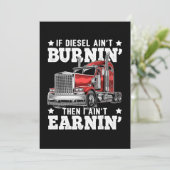 トおもしろいラッカー・トレーラー・ドライバーギフト 招待状 (スタンド正面)