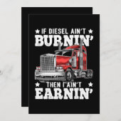 トおもしろいラッカー・トレーラー・ドライバーギフト 招待状 (正面/裏面)