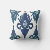 トはっきりしたリバルイカットピーコックブルーネ王室のービー クッション (正面)