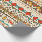 トアステカライバルパタストライプーン，ヴィンテージ ラッピングペーパー (角)