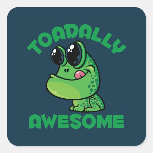 トアダリー素晴らしハッピートカートカートヒキガエル スクエアシール (正面)