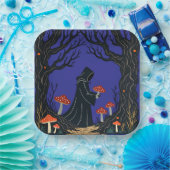 トアドストオールを集める頭巾の付いたフォーク ペーパープレート (パーティー)