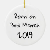 トアドスパーソナライズされたト&トンボ生まれたばかりのイ セラミックオーナメント (裏面)