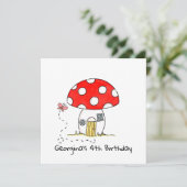 トアドスパーソナライズされたト&バタフライ招待状 (スタンド正面)