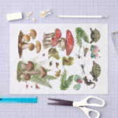 トアドスルデコペ紙ウッドランド要素 薄葉紙 (クラフト)