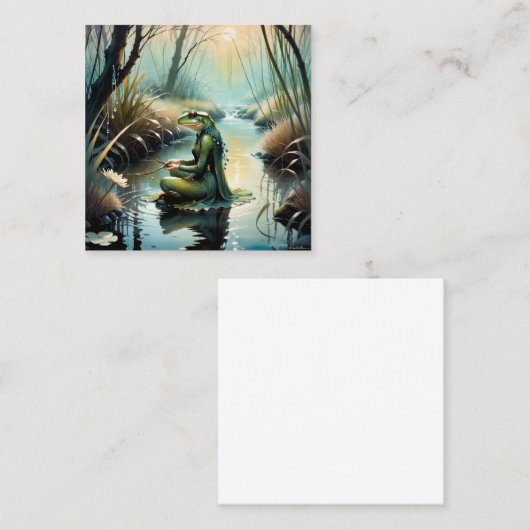 トアドマンは多くの人にとって謎だ。彼はカチカチと小声を出す スクエア名刺 (正面/裏面)