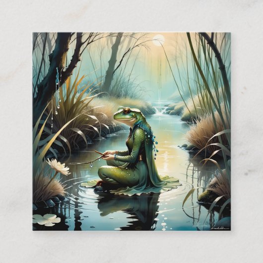 トアドマンは多くの人にとって謎だ。彼はカチカチと小声を出す スクエア名刺 (正面)