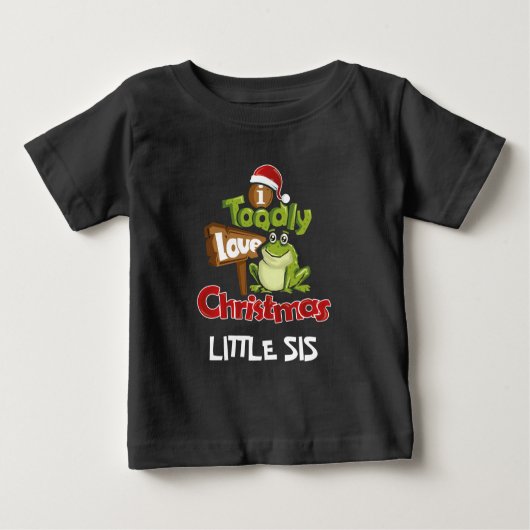 トアドリパーソナライズされたー愛クリスマスのマッチング姉 ベビーTシャツ (正面)