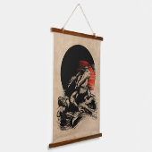 トアドワビクールサビアート | ヴィンテージ日本のカエル 吊り下げ型タペストリー (傾斜あり)