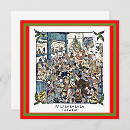 トイおもしろいストアカオスヴィンテージクリスマスサンタコピー カード (正面/裏面)