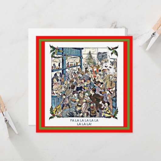 トイおもしろいストアカオスヴィンテージクリスマスサンタコピー カード (正面/裏面インサイチュ)