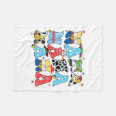 トイおもしろいナストーリー祖母おじいちゃん母の日F フリースブランケット (正面(横))