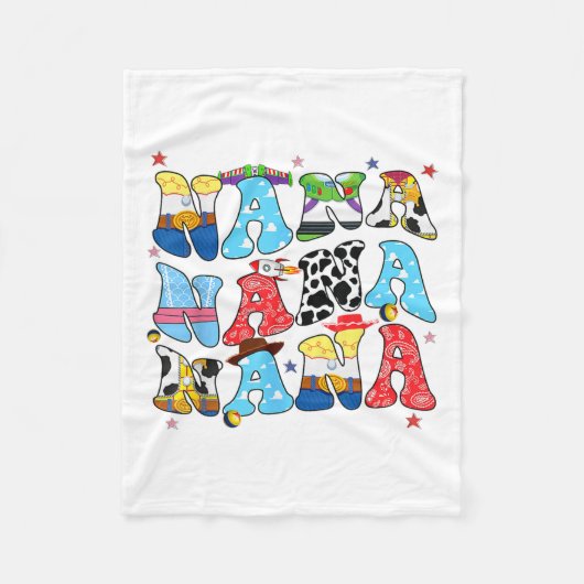 トイおもしろいナストーリー祖母おじいちゃん母の日F フリースブランケット (正面)