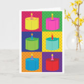 トイおもしろいレ紙誕生日ポップ・アートのアート カード (黄色い花)