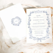 トイエレガントルチノイスリーブルーフローラ結婚ズ 招待状