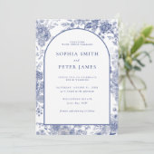 トイエレガントルフランスのブルーガーデンフローラ 招待状 (スタンド正面)