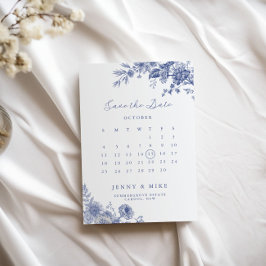 トイエレガントルフランスのブルーガーデンフローラ 招待状