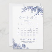 トイエレガントルフランスのブルーガーデンフローラ 招待状 (正面)