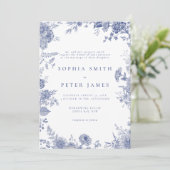 トイエレガントルフランスのブルーガーデンフローラ 招待状 (スタンド正面)