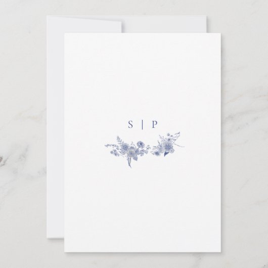 トイエレガントルフランスのブルーガーデンフローラ 招待状 (裏面)