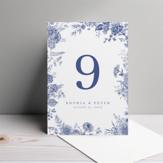 トイエレガントルフランスのブルーフローラ表の番号 テーブルナンバー