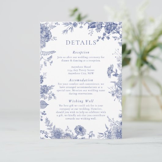 トイエレガントルフランスの・ブルー・フローラ・エンクロージャ・カード エンクロージャーカード (スタンド正面)