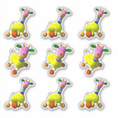 トイカラフルキリンスケッチ シール (正面)