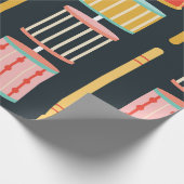 トイカラフルトドラム継ぎ目パターン ラッピングペーパー (角)