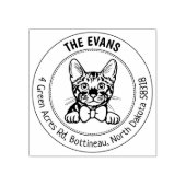 トイガーキャットファミリー差出人住所 ラバースタンプ (インプリント)