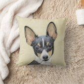 トイキツネテリア絵画ズ – かわいいオリジナルドッグアート クッション (ブランケット)