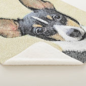 トイキツネテリア絵画ズ – かわいいオリジナルドッグアート シェルパブランケット (3/4)