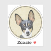 トイキツネテリア絵画ズ – かわいいオリジナルドッグアート シール (シート)