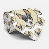 トイキツネテリア絵画ズ – かわいいオリジナルドッグアート ネクタイ (ロール)