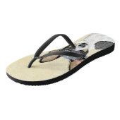 トイキツネテリア絵画ズ – かわいいオリジナルドッグアート ビーチサンダル (アングル)