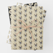 トイキツネテリア絵画ズ – かわいいオリジナルドッグアート ラッピングペーパーシート (インサイチュ)