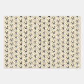 トイキツネテリア絵画ズ – かわいいオリジナルドッグアート ラッピングペーパーシート (正面)