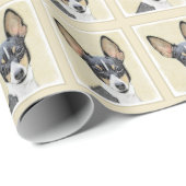 トイキツネテリア絵画ズ – かわいいオリジナルドッグアート ラッピングペーパー (ロールコーナー)