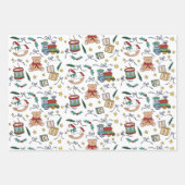 トイクラシックランド州クリスマス懐かしい玩具 ラッピングペーパーシート (正面2)