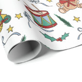 トイクラシックランド州クリスマス懐かしい玩具 ラッピングペーパー (ロールコーナー)