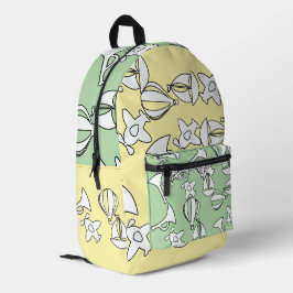 トイコレクションキッズイエローグリーンキンダー プリントバックパック