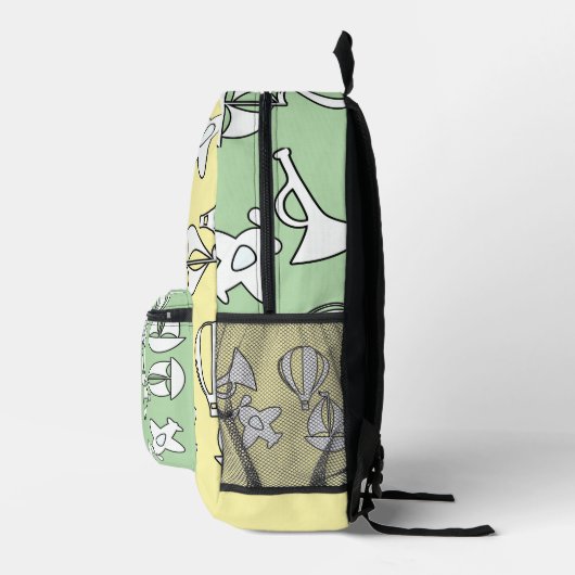 トイコレクションキッズイエローグリーンキンダー プリントバックパック (右)