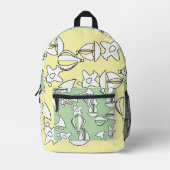 トイコレクションキッズイエローグリーンキンダー プリントバックパック (正面)
