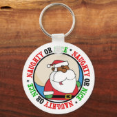 トイサック付きブラックサンタクロース キーホルダー (正面)