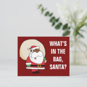 トイサック付きブラックサンタクロース シーズンポストカード (スタンド正面)