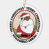 トイサック付きブラックサンタクロース セラミックオーナメント (左)