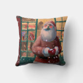 トイショップAIアートの前でサンタクロース クッション (裏面)